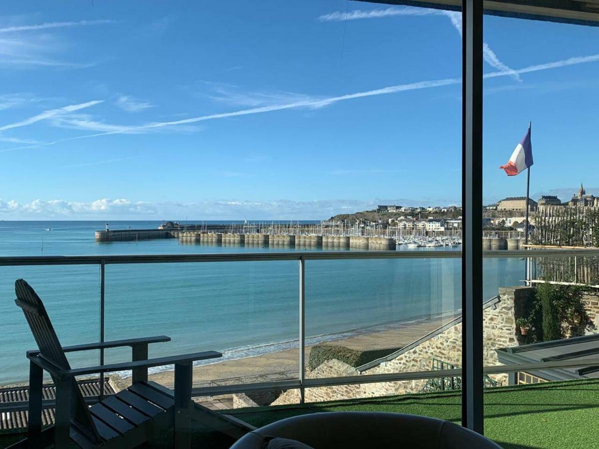 Un Balcon Sur La Mer, Acces Direct A La Plage Granville Buitenkant foto